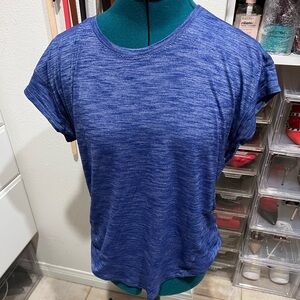 Lululemon Run Around Tee Heathered Sapphire Blue